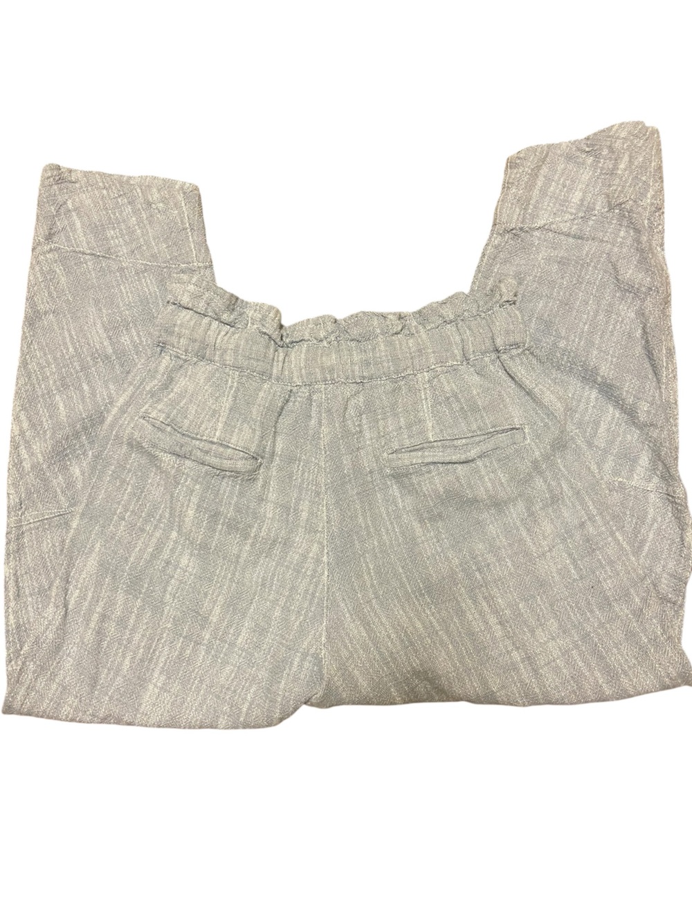 Free People Paradise Linen Blend Chambray Ankle/Crop Pants Size XS Coastal Beach - Picture 14 of 15